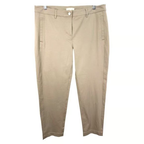 Eileen Fisher Medium Pants Ankle Cropped Organic Cotton Blend Stretch - Picture 1 of 3